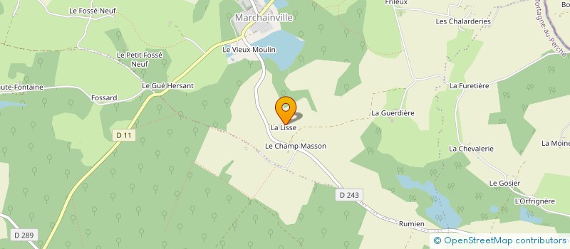 localisation de l'entreprise LA LISSE à LONGNY LES VILLAGES