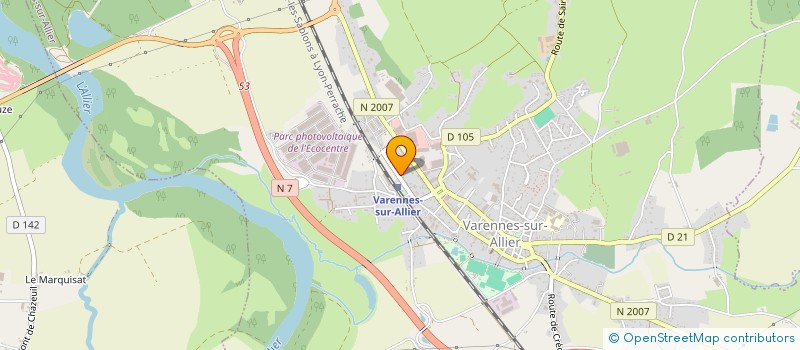 localisation de l'entreprise LA LOCOMOTIVE à VARENNES-SUR-ALLIER