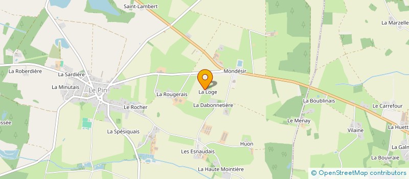 localisation de l'entreprise LA LOGE à LE PIN