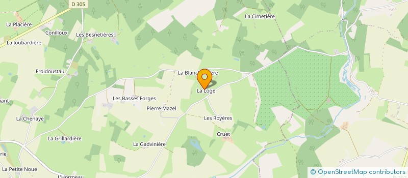 localisation de l'entreprise LA LOGE  LUCHE-PRINGE