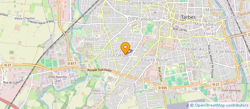 localisation de l'entreprise LA LOGE DE L'EPHEMERE  TARBES