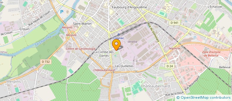 localisation de l'entreprise LA LOGE VITICOLE à CHATEAUBERNARD