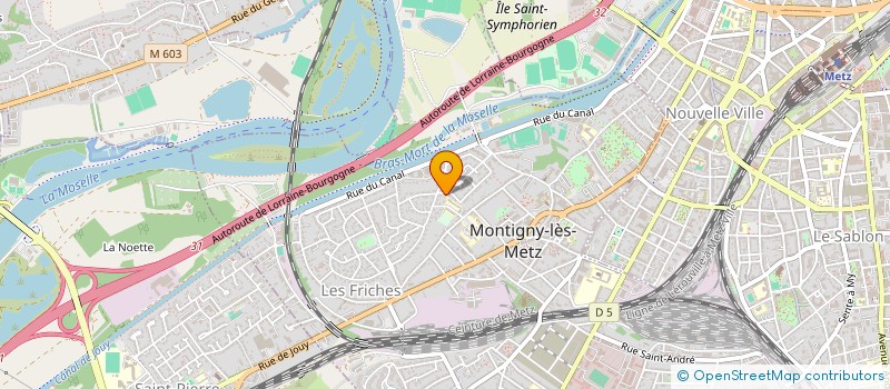localisation de l'entreprise LA LORRAINE DE CHASSE à MONTIGNY-LES-METZ