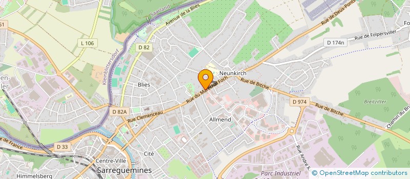 localisation de l'entreprise LA LORRAINE POINT CENTRAL  SARREGUEMINES