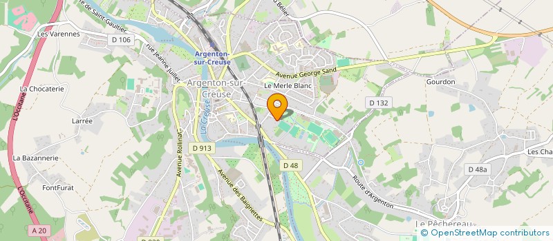 localisation de l'entreprise LA LOUBATIERE à ARGENTON-SUR-CREUSE