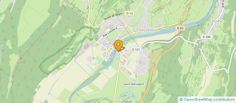 localisation de l'entreprise LA LOUE  QUINGEY