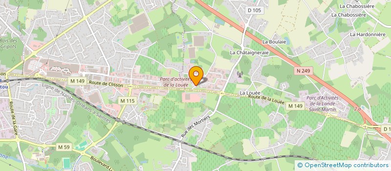 localisation de l'entreprise LA LOUEE  HAUTE-GOULAINE