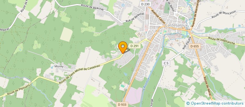 localisation de l'entreprise LA LOUISIANE  CASTELJALOUX