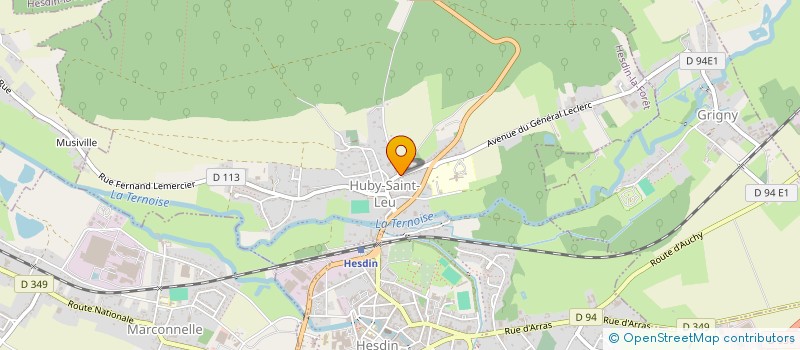 localisation de l'entreprise LA LOUPINOISE  HESDIN-LA-FORET