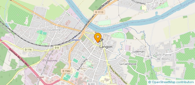 localisation de l'entreprise LA LOUTRE BOTTEE  LANGON