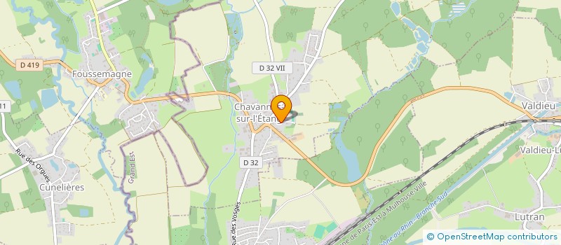 localisation de l'entreprise LA LOUTRE DE LA PORTE D'ALSACE - ASSOCIATION DE PECHE ET DE GESTION DE LA MAISON DES ETANGS DE CHAVANNE SUR L'ETANG-  CHAVANNES SUR L'ETANG