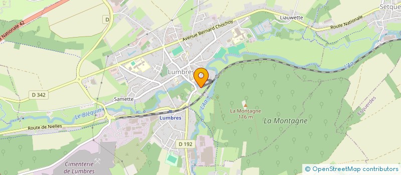 localisation de l'entreprise LA LUMBROISE  LUMBRES