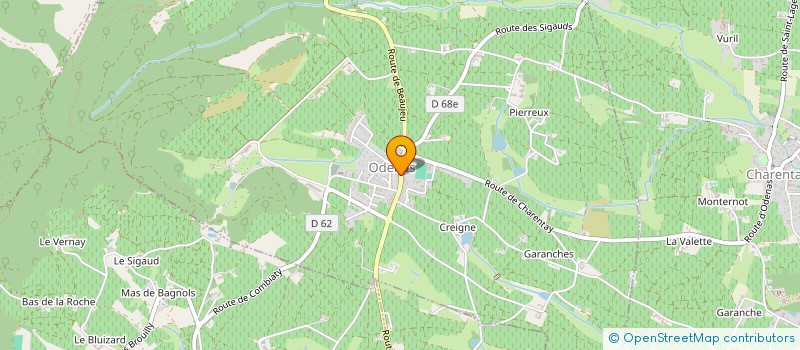 localisation de l'entreprise LA LUMIERE SCULPTEE  ODENAS