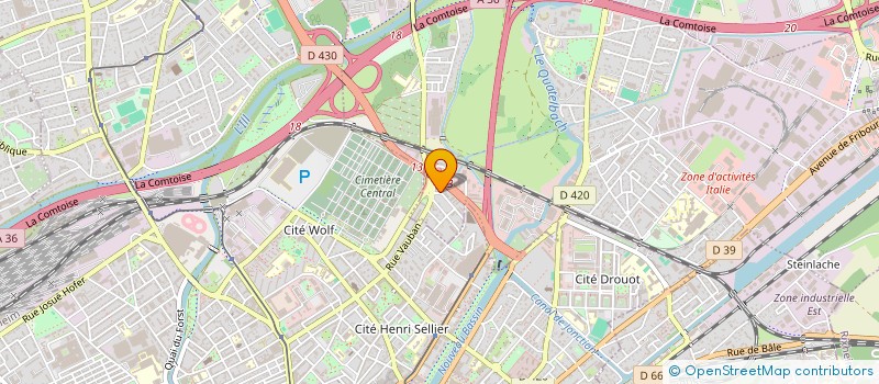 localisation de l'entreprise LA LUNE  ILLZACH