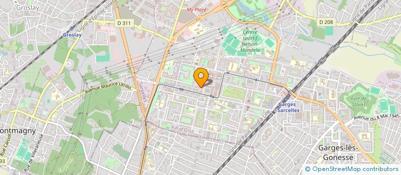 localisation de l'entreprise LA LUNE à SARCELLES