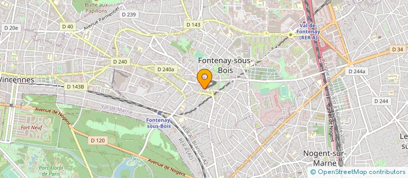 localisation de l'entreprise LA LUNE DANS LES PIEDS à FONTENAY-SOUS-BOIS