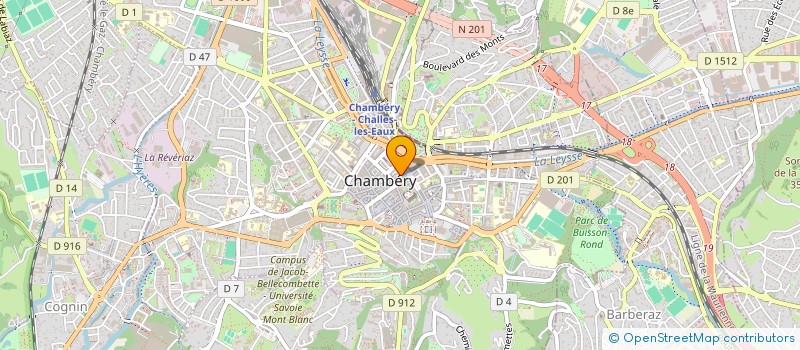 localisation de l'entreprise LA LUNETTERIE à CHAMBERY