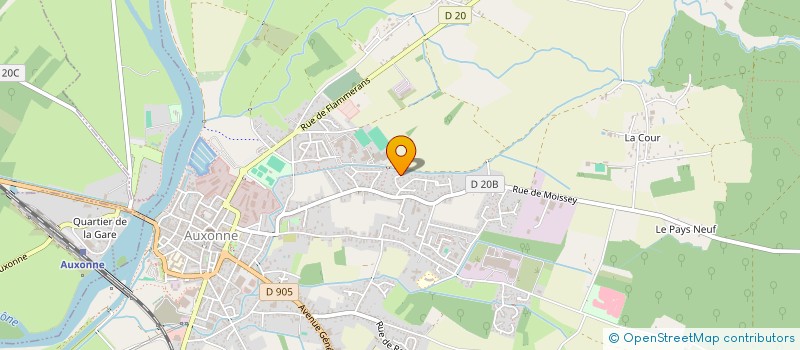 localisation de l'entreprise LA LUXCERIERE  AUXONNE