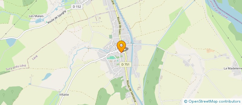 localisation de l'entreprise LA LYRE LEREENNE  LERE