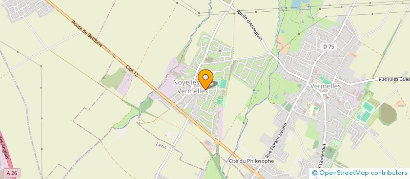 localisation de l'entreprise LA LYRE NOYELLOISE, HARMONIE MUNICIPALE DE NOYELLES-LES-VERMELLES  NOYELLES-LES-VERMELLES