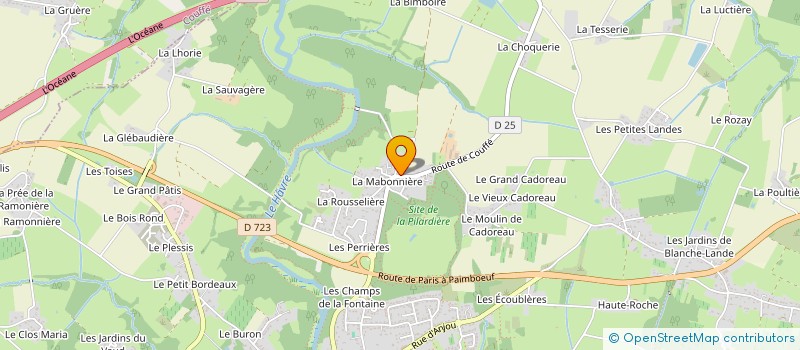 localisation de l'entreprise LA MABONNIERE  OUDON