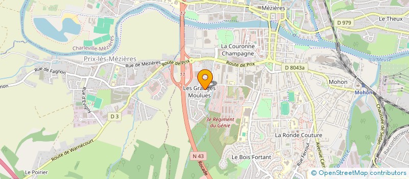 localisation de l'entreprise LA MACERIENNE ATHLETISME  CHARLEVILLE-MEZIERES