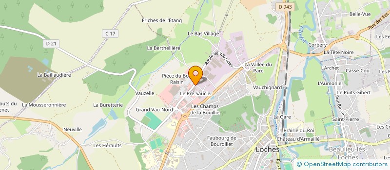 localisation de l'entreprise LA MACHINE OUTIL DE PRECISION JC DULOIR à LOCHES