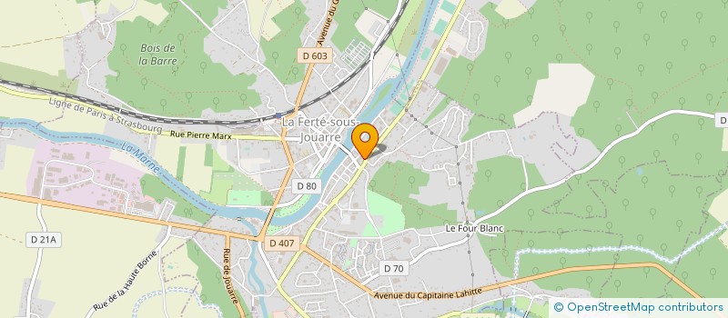 localisation de l'entreprise LA MACONNERIE FERTOISE à LA FERTE-SOUS-JOUARRE