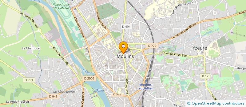 localisation de l'entreprise LA MADELEINE à MOULINS