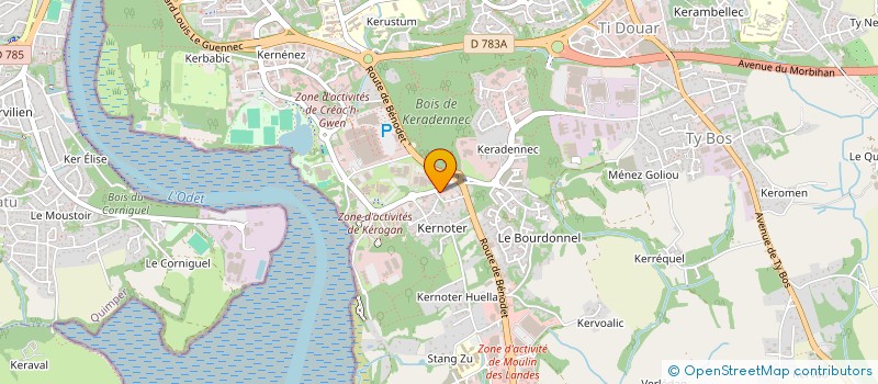 localisation de l'entreprise LA MADELEINE à QUIMPER