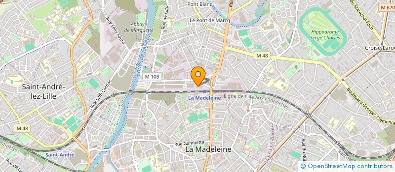 localisation de l'entreprise LA MADELEINE OPTIQUE AUDITION à LA MADELEINE