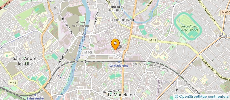 localisation de l'entreprise LA MADELEINE TENNIS CLUB à LA MADELEINE