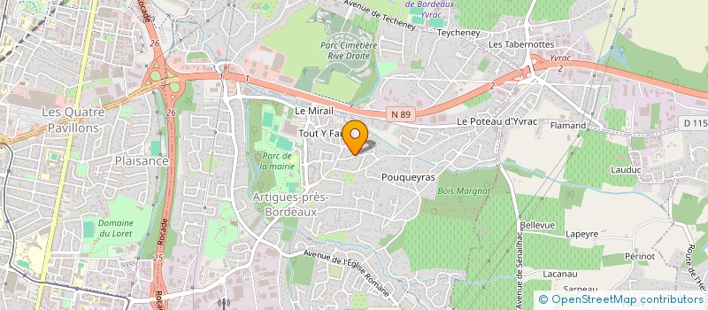 localisation de l'entreprise LA MADINE  ARTIGUES-PRES-BORDEAUX