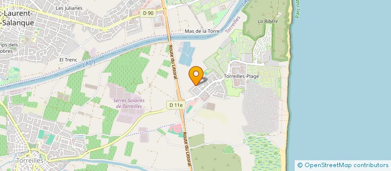 localisation de l'entreprise LA MADRAGUERE  TORREILLES