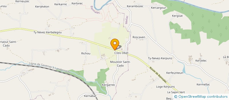 localisation de l'entreprise LA MAGDELEINE  BANNALEC