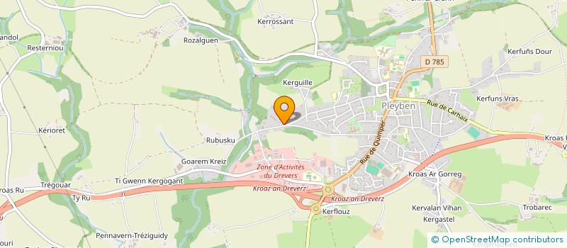 localisation de l'entreprise LA MAGIE DE NOEL DE PLEYBEN  PLEYBEN