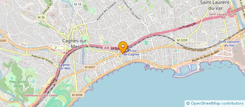 localisation de l'entreprise LA MAGIE DES SENS à CAGNES-SUR-MER
