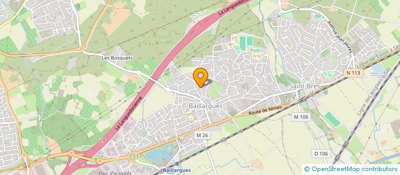 localisation de l'entreprise LA MAGNANERIE à BAILLARGUES