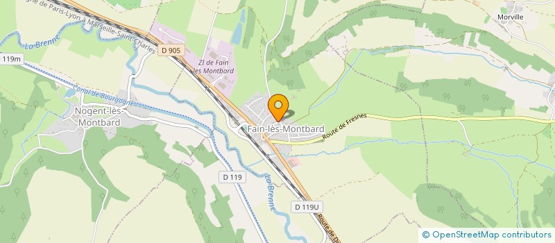 localisation de l'entreprise LA MAGNANERIE DE FONTAINES à FAIN-LES-MONTBARD
