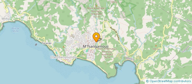 localisation de l'entreprise LA MAHORAISE DES EQUIPEMENTS AUTOMOBILES à M'TSANGAMOUJI