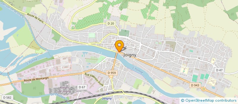 localisation de l'entreprise LA MAILLOTINE à JOIGNY