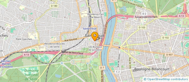 localisation de l'entreprise LA MAIN A LA PATE à SAINT-CLOUD
