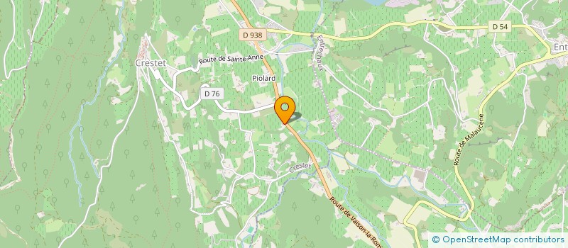 localisation de l'entreprise LA MAIN A LA PATE  CRESTET