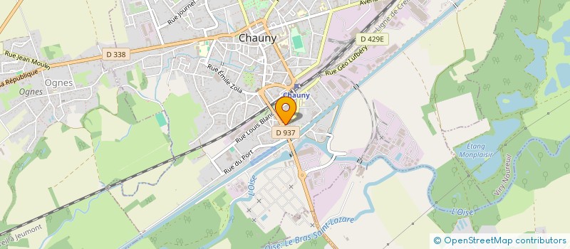 localisation de l'entreprise LA MAIN DE L'ESPOIR à CHAUNY