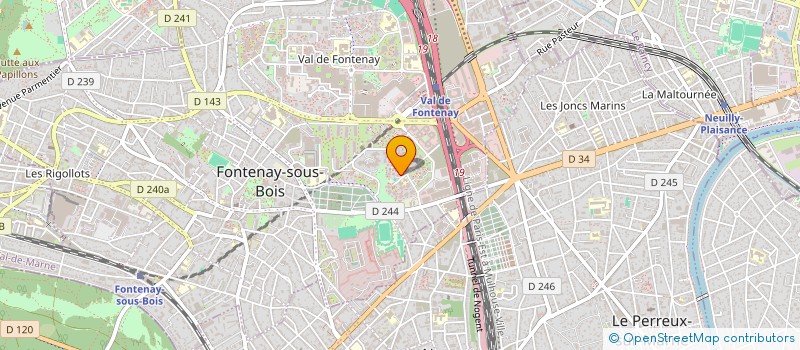 localisation de l'entreprise LA MAIN DU DESSUS à FONTENAY-SOUS-BOIS