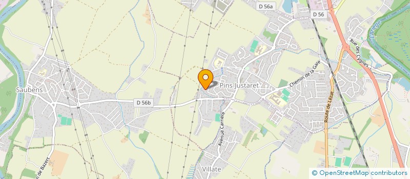 localisation de l'entreprise LA MAIN ET LE COEUR  PINS-JUSTARET