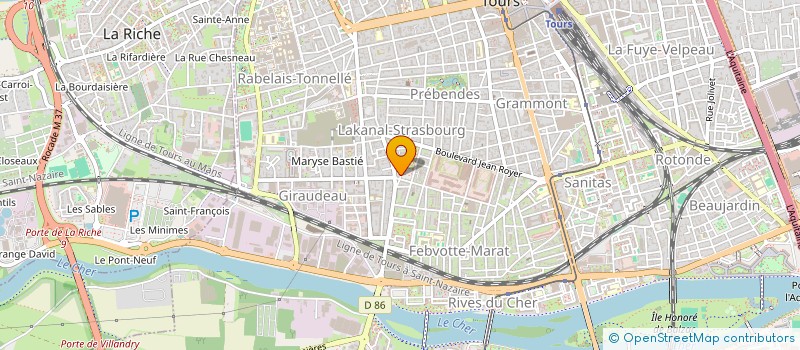 localisation de l'entreprise LA MAIN FOLLE  TOURS