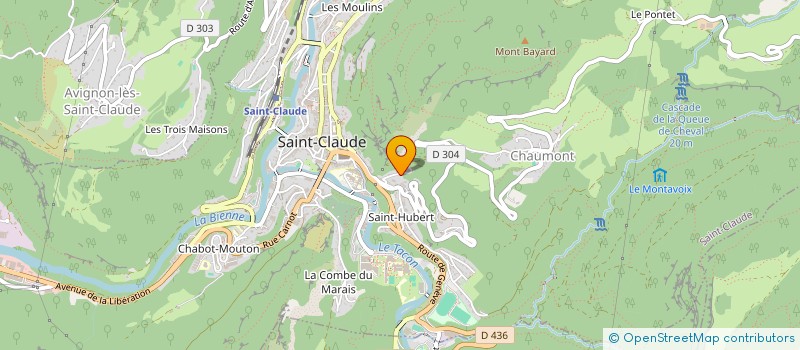 localisation de l'entreprise LA MAIN MORTE SARL à SAINT-CLAUDE