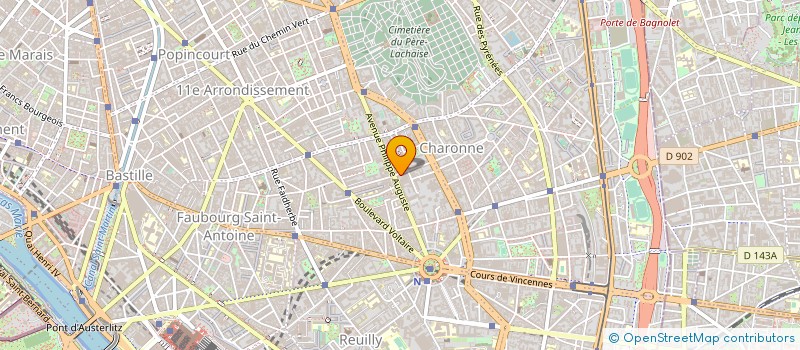 localisation de l'entreprise LA MAIN NOIRE LABO à PARIS