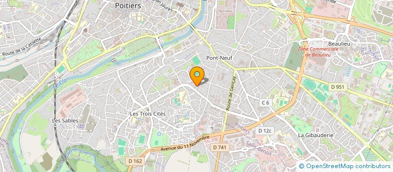 localisation de l'entreprise LA MAIN OUVERTE OU LMO à POITIERS